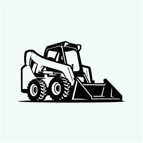 skid steer vector image